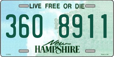 NH license plate 3608911