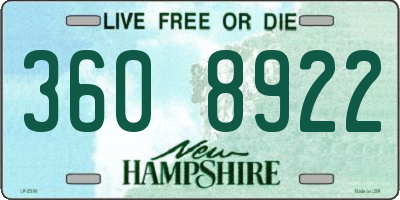 NH license plate 3608922
