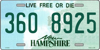 NH license plate 3608925