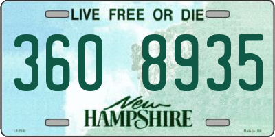 NH license plate 3608935