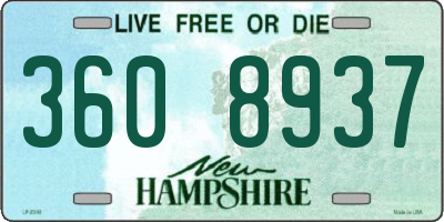 NH license plate 3608937