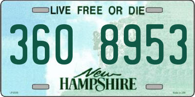 NH license plate 3608953