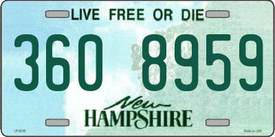 NH license plate 3608959