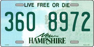 NH license plate 3608972