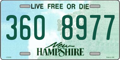 NH license plate 3608977