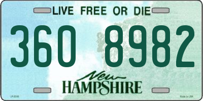 NH license plate 3608982