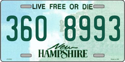 NH license plate 3608993