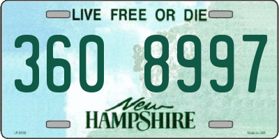 NH license plate 3608997