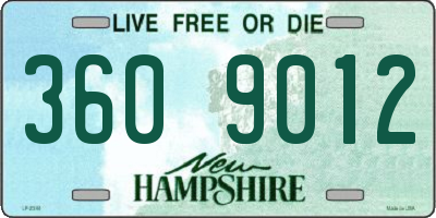 NH license plate 3609012
