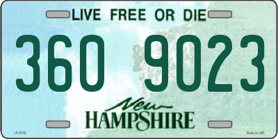 NH license plate 3609023