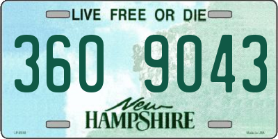 NH license plate 3609043