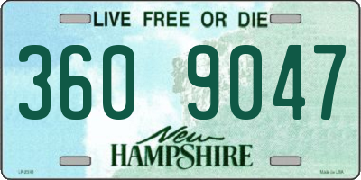 NH license plate 3609047
