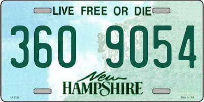 NH license plate 3609054