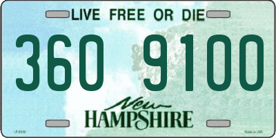 NH license plate 3609100