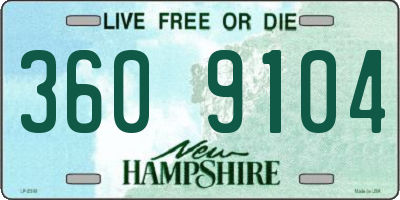 NH license plate 3609104