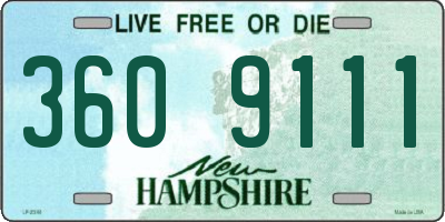 NH license plate 3609111