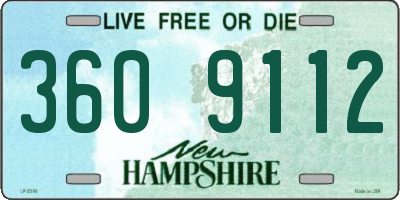 NH license plate 3609112