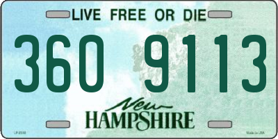 NH license plate 3609113