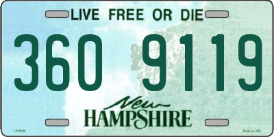 NH license plate 3609119