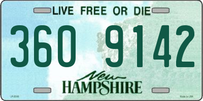 NH license plate 3609142