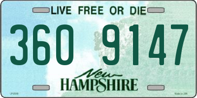 NH license plate 3609147