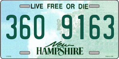 NH license plate 3609163