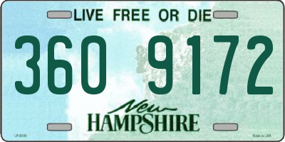 NH license plate 3609172