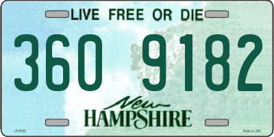 NH license plate 3609182