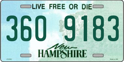 NH license plate 3609183