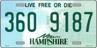 NH license plate 3609187