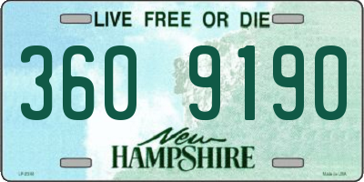 NH license plate 3609190
