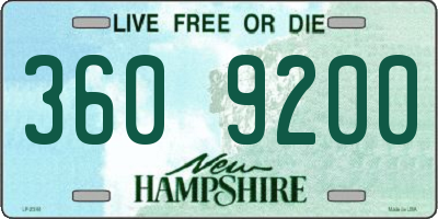 NH license plate 3609200