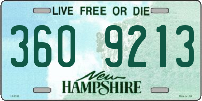 NH license plate 3609213