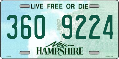 NH license plate 3609224
