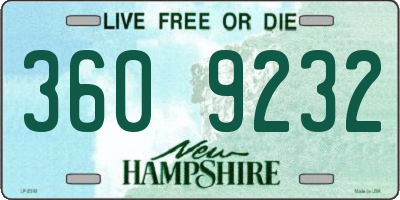 NH license plate 3609232