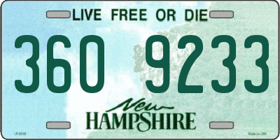NH license plate 3609233