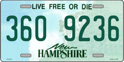 NH license plate 3609236