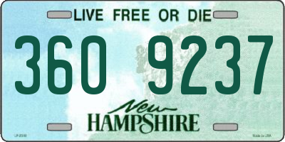 NH license plate 3609237