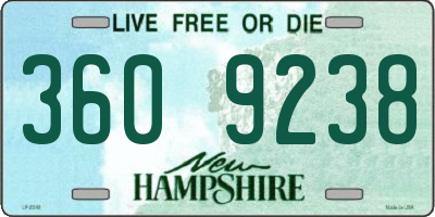 NH license plate 3609238