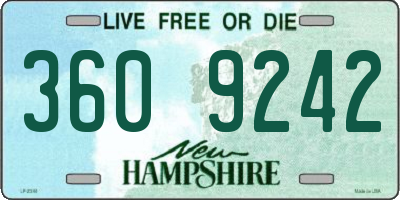 NH license plate 3609242