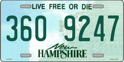 NH license plate 3609247