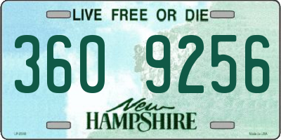 NH license plate 3609256