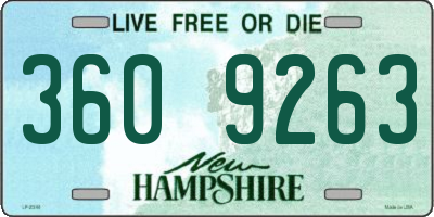 NH license plate 3609263
