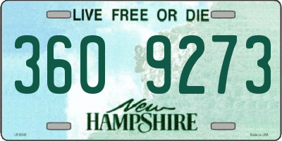 NH license plate 3609273
