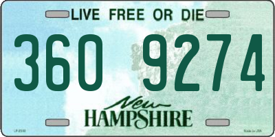 NH license plate 3609274