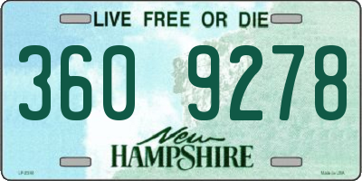 NH license plate 3609278