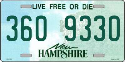 NH license plate 3609330