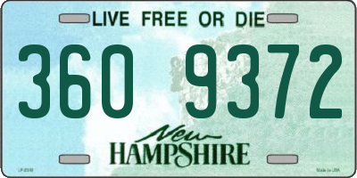 NH license plate 3609372