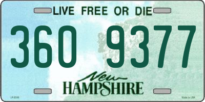 NH license plate 3609377