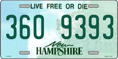 NH license plate 3609393